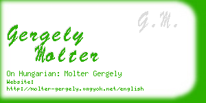 gergely molter business card